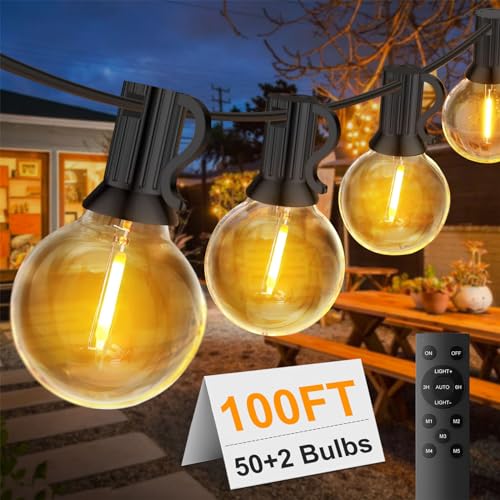 30M LED 50+2 G40 Outdoor Lichterkette Außen Strom, Lichterkette Außen Wetterfest, 5 Modi, IP44 Wasserdicht, Timer, Fernbedienung, Lichterkette Glühbirnen Innen für Garten, Terrasse, Hochzeiten 30M LED 50+2 G40 Outdoor Lichterkette Außen Strom, Lichterkette Außen Wetterfest, 5 Modi, IP44 Wasserdicht, Timer, Fernbedienung, Lichterkette Glühbirnen Innen für Garten, Terrasse, Hochzeiten von FUKOOLE