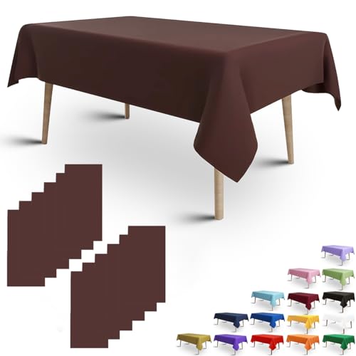 FULDGAENR Braune Kunststoff-Tischdecke, Einweg-Tischdecken, 137 x 274 cm, für rechteckige Tische, Innen- und Außenbereich, Partys, Geburtstage, Hochzeiten, Jubiläen, 1 Stück, Braun FULDGAENR Braune Kunststoff-Tischdecke, Einweg-Tischdecken, 137 x 274 cm, für rechteckige Tische, Innen- und Außenbereich, Partys, Geburtstage, Hochzeiten, Jubiläen, 1 Stück, Braun von FULDGAENR