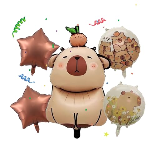 FULHANY 5pcs Luftballons Tiere - Capybara - Folienballon,Niedliche Kugelfisch Anime-Thema Kinderparty Dekoration Ballon Geburtstagsfeier Hochzeit Festival Ballon FULHANY 5pcs Luftballons Tiere - Capybara - Folienballon,Niedliche Kugelfisch Anime-Thema Kinderparty Dekoration Ballon Geburtstagsfeier Hochzeit Festival Ballon von FULHANY