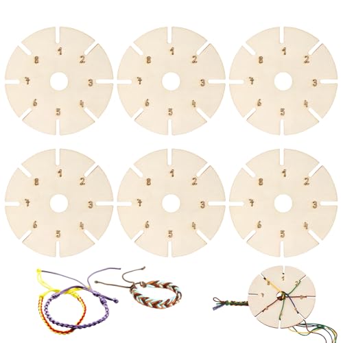 FULHANY 6 StüCke Rundes Armband Woven Plate - Webrahmen - ArmbäNder Selber Machen - KnüPfstern Aus Holz- Geeignet FüR Diy -ArmbäNder, Stricks, Seile, Gerne Handwerker, Geburtstagsgeschenke Sein FULHANY 6 StüCke Rundes Armband Woven Plate - Webrahmen - ArmbäNder Selber Machen - KnüPfstern Aus Holz- Geeignet FüR Diy -ArmbäNder, Stricks, Seile, Gerne Handwerker, Geburtstagsgeschenke Sein von FULHANY