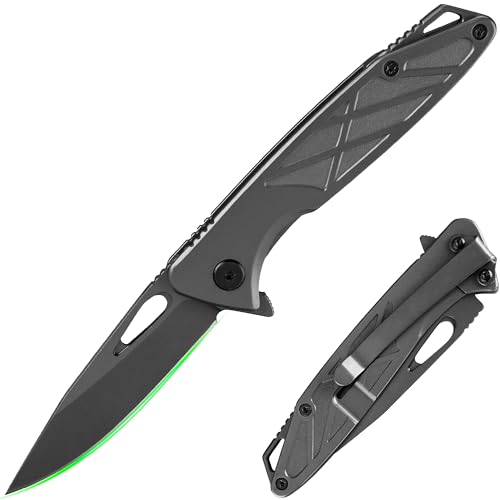 FULLHI Jagdmesser, EDC-Messer für Männer und Frauen mit Taschenclip, scharfes Camping-Überlebens-Wandermesser für Vater FULLHI Jagdmesser, EDC-Messer für Männer und Frauen mit Taschenclip, scharfes Camping-Überlebens-Wandermesser für Vater von FULLHI