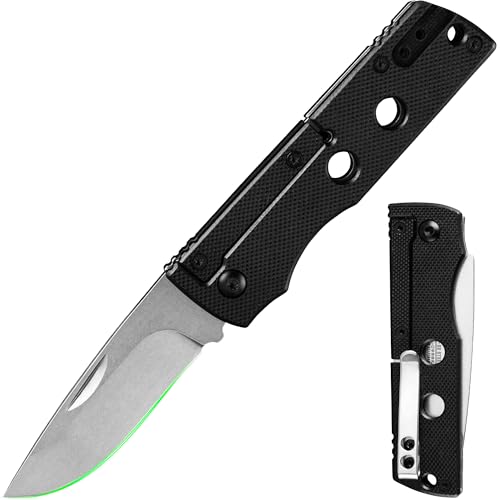FULLHI Jagdmesser, EDC-Messer für Männer und Frauen mit Taschenclip, scharfes Camping-Überlebens-Wandermesser für Vater FULLHI Jagdmesser, EDC-Messer für Männer und Frauen mit Taschenclip, scharfes Camping-Überlebens-Wandermesser für Vater von FULLHI