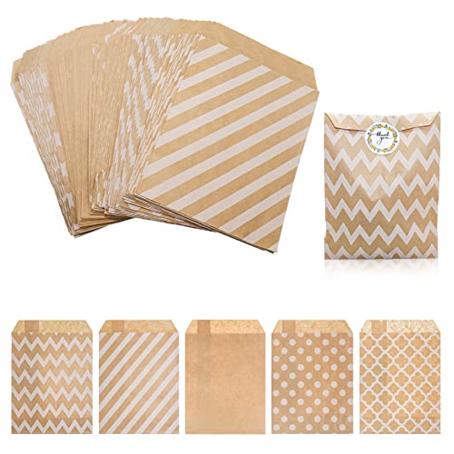 Candy Bar Tüten Süßigkeiten Papiertüten - 100 Stück Candybar Tüten Butterbrottüten Geschenktüten Kraftpapier Braun Spitztüten Papier Hochzeit 13x18cm Candy Bar Tüten Süßigkeiten Papiertüten - 100 Stück Candybar Tüten Butterbrottüten Geschenktüten Kraftpapier Braun Spitztüten Papier Hochzeit 13x18cm von FULUDM