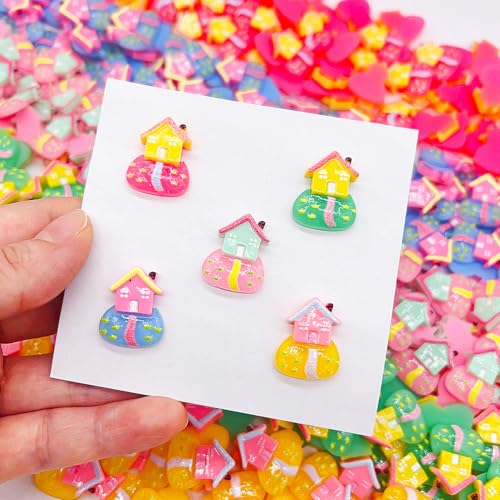FULUSODO 50-teiliges Haus-Charm-Set, gemischte Harz-Charms, Ornament, Scrapbooking FULUSODO 50-teiliges Haus-Charm-Set, gemischte Harz-Charms, Ornament, Scrapbooking von FULUSODO