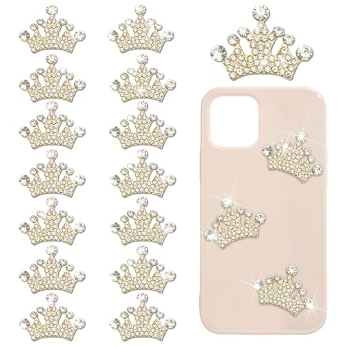 FULZTEY Glitzernde Strass-Verzierungen, Legierung, Krone, Handwerk für Bastelarbeiten, goldfarben, Mini-Kronen, Kristall-Zubehör, flache Rückseite, Strass-Applikationen für Handyhüllen, Kleidung FULZTEY Glitzernde Strass-Verzierungen, Legierung, Krone, Handwerk für Bastelarbeiten, goldfarben, Mini-Kronen, Kristall-Zubehör, flache Rückseite, Strass-Applikationen für Handyhüllen, Kleidung von FULZTEY