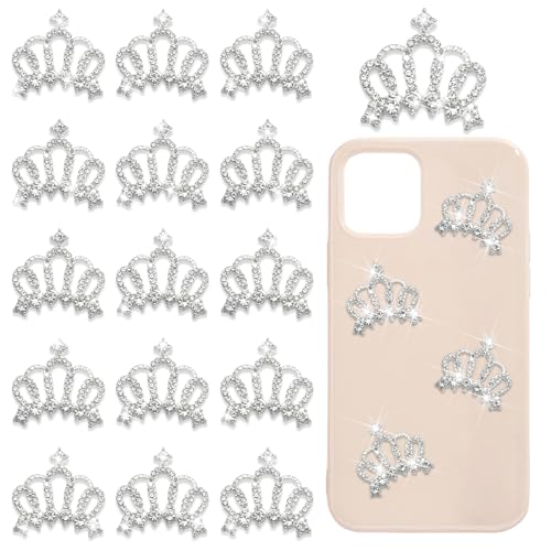 FULZTEY Kristall-Strass-Verzierungen, Legierung, Mini-Kronen für Bastelarbeiten, silberne Krone, Strass-Zubehör, flache Rückseite, Kristall-Dekoration für Handyhüllen, Kleidung FULZTEY Kristall-Strass-Verzierungen, Legierung, Mini-Kronen für Bastelarbeiten, silberne Krone, Strass-Zubehör, flache Rückseite, Kristall-Dekoration für Handyhüllen, Kleidung von FULZTEY