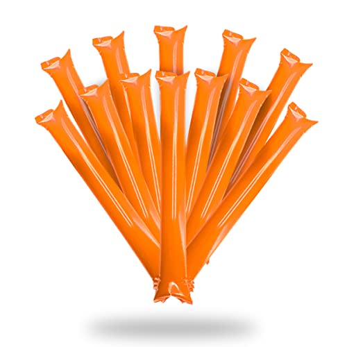FUN FAN LINE - Packung mit 100 Stück Bam Bam Inflatable Stick Set für fußball Party, musikparty, Geburtstagsfeier. krachmacher Spiel beifall Luftballons. (50 Paare) (Orange) von FUN FAN LINE
