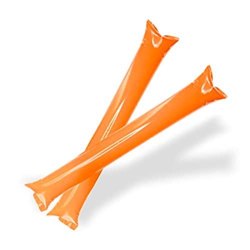 FUN FAN LINE - Packung mit 50 Stück Bam Bam Inflatable Stick Set für fußball Party, musikparty, Geburtstagsfeier. krachmacher Spiel beifall Luftballons. (25 Paare) (Orange) von FUN FAN LINE