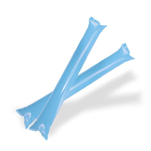 FUN FAN LINE - Packung mit 50 Stück Bam Bam Inflatable Stick Set für fußball Party, musikparty, Geburtstagsfeier. (25 Paare) krachmacher Spiel beifall Luftballons. (Himmelblau) von FUN FAN LINE