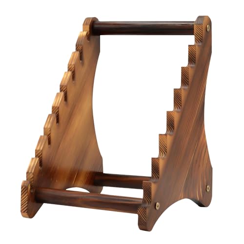 FUNANASUN Messerständer, Messerhalter für 6 Messer, Messer-Präsentationsständer, Multi Messerregal, Dolchständer für Ausstellungsmesser, Heimdekoration, Display-Ständer für Taktische, OutdoorMesser von FUNANASUN