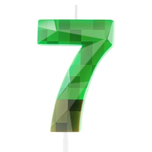 3D Metall Geburtstagskerzen Pixel für 7 Jahre - TNT Theme Deko für Kuchen, Kerzen zur Kuchendekoration Kindergeburtstag Jungen & Mädchen, Party & Jubiläum 3D Metall Geburtstagskerzen Pixel für 7 Jahre - TNT Theme Deko für Kuchen, Kerzen zur Kuchendekoration Kindergeburtstag Jungen & Mädchen, Party & Jubiläum von FUNCANDLE