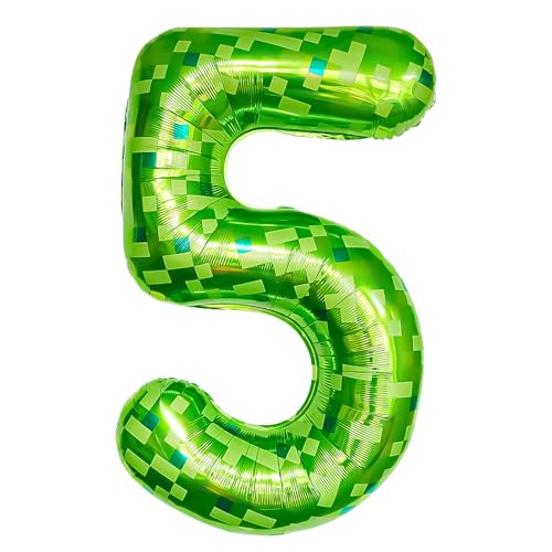 40inch Pixel Geburtstag Ballon Zahl 5,Folienballon Riesen Helium luftballon für Mädchen Jungen Videospiel Geburtstag Party Dekoration Supplies 40inch Pixel Geburtstag Ballon Zahl 5,Folienballon Riesen Helium luftballon für Mädchen Jungen Videospiel Geburtstag Party Dekoration Supplies von FUNCANDLE