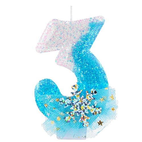 Blue White Frozen mit Schneeflocke Kleid Geburtstagskerzen,Glitzernde 3D Geburtstag Kerzen,Tortendeko Geburtstag, Kuchendeko Zahl 3,Geburtstagskerzen für Mädchen Geburtstagsdeko Blue White Frozen mit Schneeflocke Kleid Geburtstagskerzen,Glitzernde 3D Geburtstag Kerzen,Tortendeko Geburtstag, Kuchendeko Zahl 3,Geburtstagskerzen für Mädchen Geburtstagsdeko von FUNCANDLE