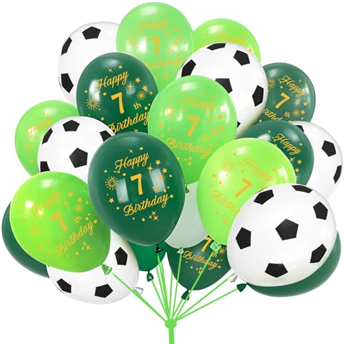 Fussball Luftballon 7. 15 Stück Fussball Geburtstag Grün Luftballon Junge Fußball Geburtstagsdeko 7 Geburtstag Junge,Grün Fussballballon für Party Kindergeburtstag Deko Fussball Luftballon 7. 15 Stück Fussball Geburtstag Grün Luftballon Junge Fußball Geburtstagsdeko 7 Geburtstag Junge,Grün Fussballballon für Party Kindergeburtstag Deko von FUNCANDLE