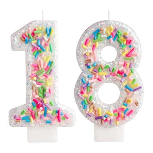 Geburtstagskerzen Zahlen Bunte Süßigkeiten 18. Geburtstagskerze für Partybedarf, Kerzen zur Kuchendekoration, 3.34 Zoll Nummer 18 Kuchen Topper, Hochzeitsjubiläum Pastell Süßigkeiten Thema Party Geburtstagskerzen Zahlen Bunte Süßigkeiten 18. Geburtstagskerze für Partybedarf, Kerzen zur Kuchendekoration, 3.34 Zoll Nummer 18 Kuchen Topper, Hochzeitsjubiläum Pastell Süßigkeiten Thema Party von FUNCANDLE