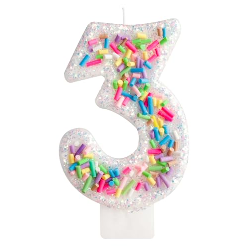 Geburtstagskerzen Zahlen Bunte Süßigkeiten 3. Geburtstagskerze für Partybedarf, Kerzen zur Kuchendekoration, 3.34 Zoll Nummer 3 Kuchen Topper, Hochzeitsjubiläum Pastell Süßigkeiten Thema Party Geburtstagskerzen Zahlen Bunte Süßigkeiten 3. Geburtstagskerze für Partybedarf, Kerzen zur Kuchendekoration, 3.34 Zoll Nummer 3 Kuchen Topper, Hochzeitsjubiläum Pastell Süßigkeiten Thema Party von FUNCANDLE