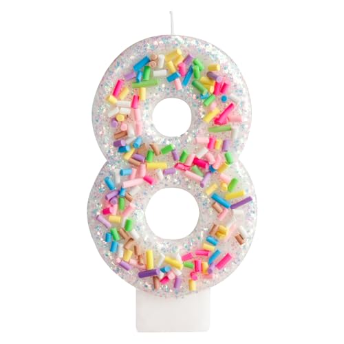 Geburtstagskerzen Zahlen Bunte Süßigkeiten 8. Geburtstagskerze für Partybedarf, Kerzen zur Kuchendekoration, 3.34 Zoll Nummer 8 Kuchen Topper, Hochzeitsjubiläum Pastell Süßigkeiten Thema Party Geburtstagskerzen Zahlen Bunte Süßigkeiten 8. Geburtstagskerze für Partybedarf, Kerzen zur Kuchendekoration, 3.34 Zoll Nummer 8 Kuchen Topper, Hochzeitsjubiläum Pastell Süßigkeiten Thema Party von FUNCANDLE