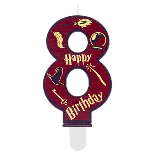 Magic Wizard Theme Number 8 Geburtstag Kerzen Kuchen Topper Dekorationen für 8 Jahre alte Jungen Mädchen Kinder, Wizard School Party,Geburtstag Party Dekor Magic Wizard Theme Number 8 Geburtstag Kerzen Kuchen Topper Dekorationen für 8 Jahre alte Jungen Mädchen Kinder, Wizard School Party,Geburtstag Party Dekor von FUNCANDLE