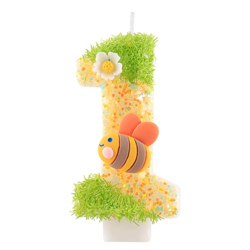 Personalisierte Geburtstagskerzen Biene Zahlen 1,Geburtstagsdeko 1 Jahr Mädchen, Gelb Kerzen Geburtstag, Honigbiene und Blume Tortendeko Geburtstag,Geburtstagskerzen Torte Deko Kinder Geburtstags Personalisierte Geburtstagskerzen Biene Zahlen 1,Geburtstagsdeko 1 Jahr Mädchen, Gelb Kerzen Geburtstag, Honigbiene und Blume Tortendeko Geburtstag,Geburtstagskerzen Torte Deko Kinder Geburtstags von FUNCANDLE