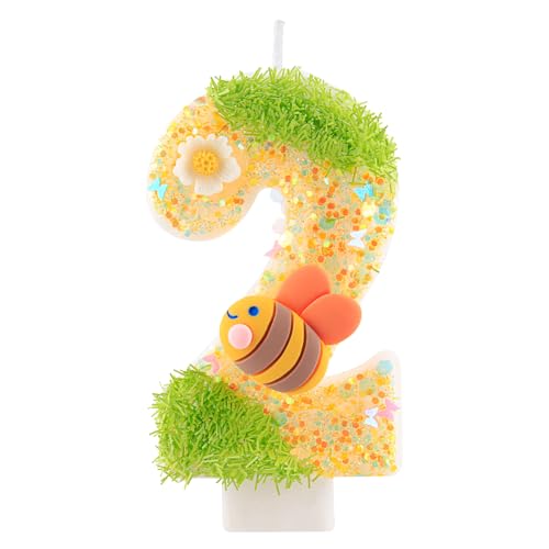 Personalisierte Geburtstagskerzen Biene Zahlen 2,Geburtstagsdeko 2 Jahr Mädchen, Gelb Kerzen Geburtstag, Honigbiene und Blume Tortendeko Geburtstag,Geburtstagskerzen Torte Deko Kinder Geburtstags Personalisierte Geburtstagskerzen Biene Zahlen 2,Geburtstagsdeko 2 Jahr Mädchen, Gelb Kerzen Geburtstag, Honigbiene und Blume Tortendeko Geburtstag,Geburtstagskerzen Torte Deko Kinder Geburtstags von FUNCANDLE