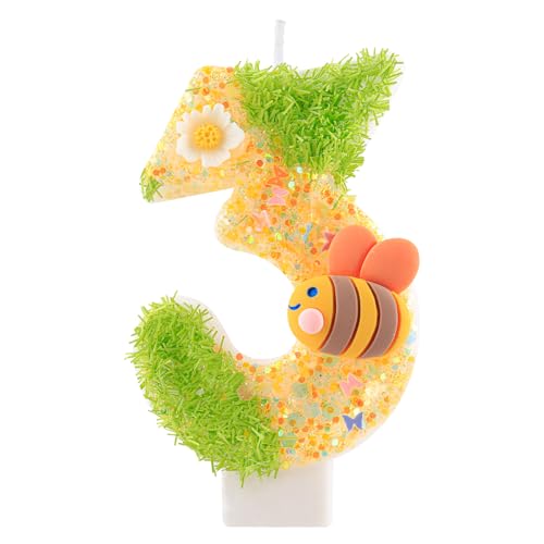 Personalisierte Geburtstagskerzen Biene Zahlen 3,Geburtstagsdeko 3 Jahr Mädchen, Gelb Kerzen Geburtstag, Honigbiene und Blume Tortendeko Geburtstag,Geburtstagskerzen Torte Deko Kinder Geburtstags Personalisierte Geburtstagskerzen Biene Zahlen 3,Geburtstagsdeko 3 Jahr Mädchen, Gelb Kerzen Geburtstag, Honigbiene und Blume Tortendeko Geburtstag,Geburtstagskerzen Torte Deko Kinder Geburtstags von FUNCANDLE