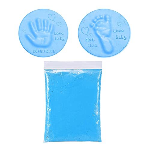 FUNCOCO Handabdruck-Ton, lufttrocknender, weicher Ton, 20 g/Beutel, Baby-Ornament, Andenken, Handabdruck, Fußabdruck, Set für Eltern-Kind-Hand-Stempelkissen, Blau FUNCOCO Handabdruck-Ton, lufttrocknender, weicher Ton, 20 g/Beutel, Baby-Ornament, Andenken, Handabdruck, Fußabdruck, Set für Eltern-Kind-Hand-Stempelkissen, Blau von FUNCOCO
