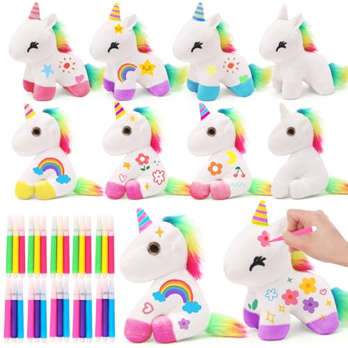 FUNCREVITY Einhorn Kuscheltier Klein mit Farbige Stifte 10 Stück Einhorn Mitgebsel Kindergeburtstag Schlüsselanhänger Einhorn Plüschtier Gastgeschenke Pinata Füllung Einhorn Geschenke für Mädchen FUNCREVITY Einhorn Kuscheltier Klein mit Farbige Stifte 10 Stück Einhorn Mitgebsel Kindergeburtstag Schlüsselanhänger Einhorn Plüschtier Gastgeschenke Pinata Füllung Einhorn Geschenke für Mädchen von FUNCREVITY