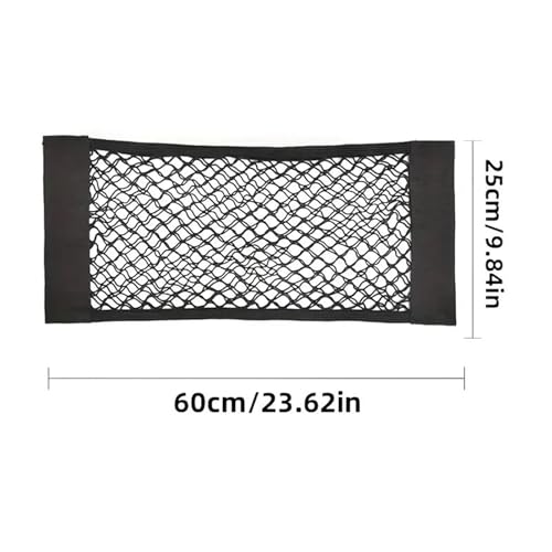 FUNFOB Netze Auto-Aufbewahrungstasche Sitzlehnentasche Netzstoff Elastisches Seil Netz-Aufbewahrungstasche Auto Aufbewahrungsnetz(60cm) von FUNFOB