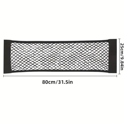 FUNFOB Netze Auto-Aufbewahrungstasche Sitzlehnentasche Netzstoff Elastisches Seil Netz-Aufbewahrungstasche Auto Aufbewahrungsnetz(80cm) von FUNFOB