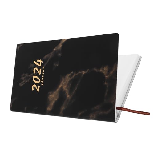 FUNNETOYU 1 Agenda-buch Tagebuch Notizbuch Woche Tägliche Agenda Planer Wöchentlich Unterlage Zeitplan-notizblock Datumskalender Arbeitsplanblock Zeitplan Kalender Kunstleder Pu Schwarz von FUNNETOYU