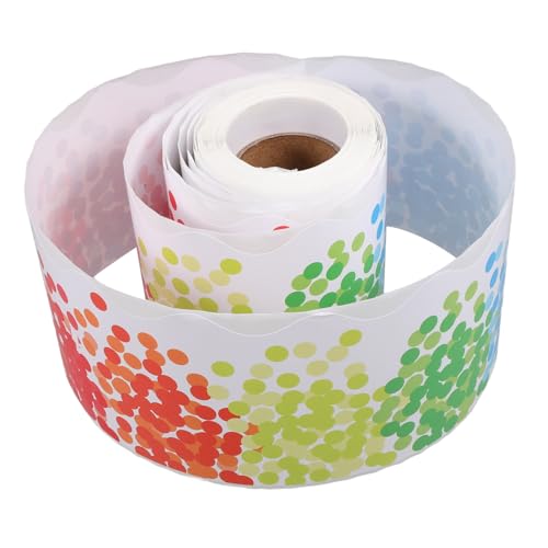FUNNETOYU 1 Rolle Bunte Tupfenaufkleber Wand Bulletin Entfernbarer Randaufkleber Punkt Wände Memo -vorstand Trimmen Schwarzes Schwarzes Brett Vinyl Deko Aufkleber Aus Beschichtetem Papier von FUNNETOYU