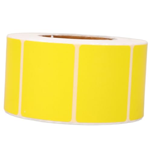 FUNNETOYU 1 Rolle Farbiges Thermoetikettenpapier Thermoaufkleber Etikettenaufkleber Aufkleberpapier Zum Ausdrucken Aufkleberdruckpapier Klebeetiketten Etiketten Für Drucker Thermopapier Gelb von FUNNETOYU