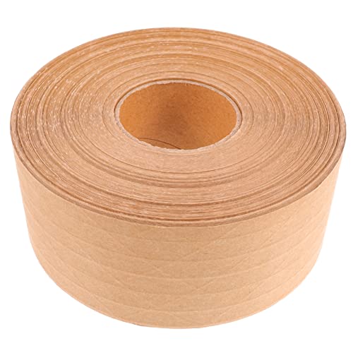 FUNNETOYU 1 Rolle Kraftpapier Klebeband Hochklebendes Umweltfreundliches Beschreibbares Klebeband für Kartonverpackungen und DIY Projekte Robuste Wasserdichte Abdichtung von FUNNETOYU