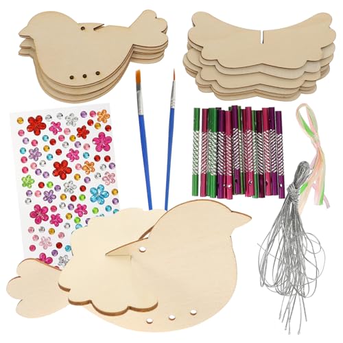 FUNNETOYU 1 Satz DIY Windspiel Bausatz aus Holz mit Tiermotiven Vögel Stäbe für Kreative Dekoration im Garten Kinderzimmer für Feste Bastelmaterial für Windspiele und DIY Kunsthandwerk FUNNETOYU 1 Satz DIY Windspiel Bausatz aus Holz mit Tiermotiven Vögel Stäbe für Kreative Dekoration im Garten Kinderzimmer für Feste Bastelmaterial für Windspiele und DIY Kunsthandwerk von FUNNETOYU