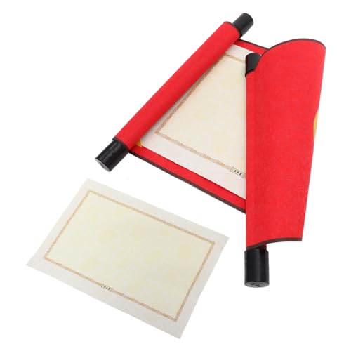 FUNNETOYU 1 Satz Rote Doppelachse leeres Blatt handgeschrieben Kalligraphie-Scrollpapier orientalisch China Scrollen Sie zum Malen Übungspapier für Kalligrafie Schriftrollen zeichnen Plastik FUNNETOYU 1 Satz Rote Doppelachse leeres Blatt handgeschrieben Kalligraphie-Scrollpapier orientalisch China Scrollen Sie zum Malen Übungspapier für Kalligrafie Schriftrollen zeichnen Plastik von FUNNETOYU