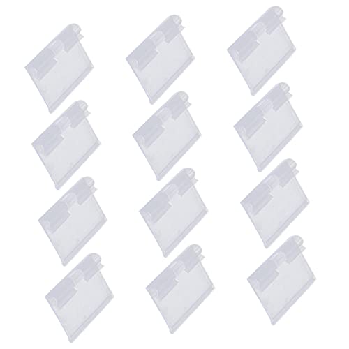 FUNNETOYU 1 Satz Transparente Preisschild Etiketten Für Supermarktregale Wiederverwendbare Kunststoffpreisschilder Einfach Zu Montieren Für Beschriftungsstände Und 30 Stück von FUNNETOYU