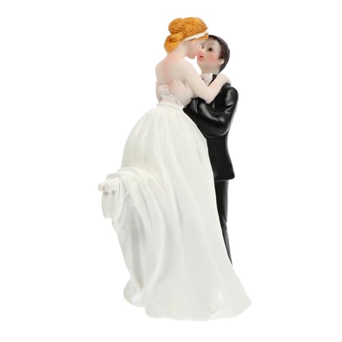 FUNNETOYU 1 Stück Schmuck Für Braut Und Bräutigam Braut-bräutigam-figur Hochzeit Individuelle Kuchendekoration Braut Und Bräutigam Figur Paarfigur Dusche Topper Kuchendeckel Harz von FUNNETOYU