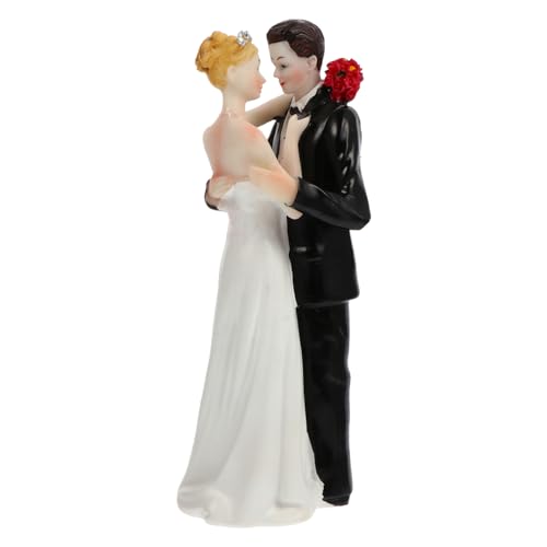 FUNNETOYU 1 Stück Schmuck für Braut und Bräutigam Hochzeitstortenaufsatz Kuchen Hochzeitstortenfigur hochzeitsdeko the wedding party Party-Dessert-Topper Hochzeitstorte Topper Harz von FUNNETOYU