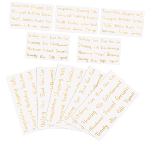 FUNNETOYU 10 Blatt Multi Funktion Budget Aufkleber Selbstklebend Haushalts Bargeldumschläge Etiketten Klassifizierung Sparmappe Geldorganisierer Buchstaben Sticker FUNNETOYU 10 Blatt Multi Funktion Budget Aufkleber Selbstklebend Haushalts Bargeldumschläge Etiketten Klassifizierung Sparmappe Geldorganisierer Buchstaben Sticker von FUNNETOYU