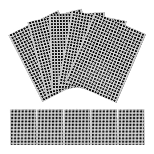 FUNNETOYU 10 Blatt Rundes Aufkleberetikett Etiketten Punkt Zahlenaufkleber Farbe Runden Farbig Rund Dot -aufkleber Bunt Kreis Beschriftung Farbrundaufkleber Runder Aufkleber Papier Schwarz von FUNNETOYU