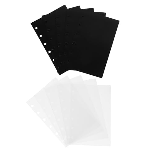 FUNNETOYU 10 Blatt Teiliges Binder Pockets aus Stabilem Kunststoff Transparente und Schwarze Lose Taschen für Dokumente Wasserabweisend Praktische Aufbewahrung für Büro und Alltag FUNNETOYU 10 Blatt Teiliges Binder Pockets aus Stabilem Kunststoff Transparente und Schwarze Lose Taschen für Dokumente Wasserabweisend Praktische Aufbewahrung für Büro und Alltag von FUNNETOYU
