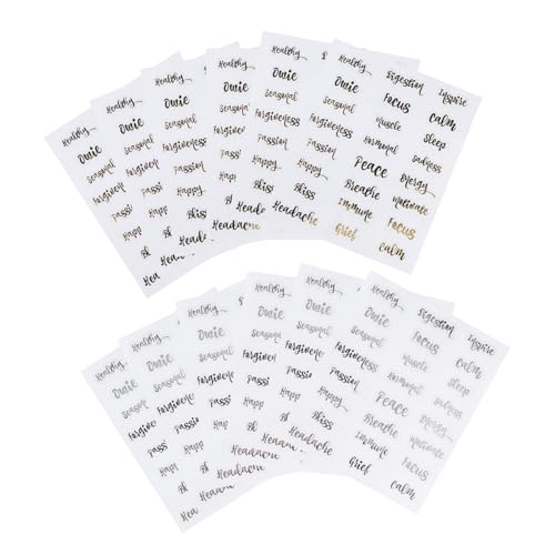 FUNNETOYU 10 Blatt Teiliges Selbstklebender Ätherische Öl Flaschenetiketten Gold und Silber Kreative Muster Praktische Organisation Wiederverwendbare Klebeetiketten für Einfache FUNNETOYU 10 Blatt Teiliges Selbstklebender Ätherische Öl Flaschenetiketten Gold und Silber Kreative Muster Praktische Organisation Wiederverwendbare Klebeetiketten für Einfache von FUNNETOYU