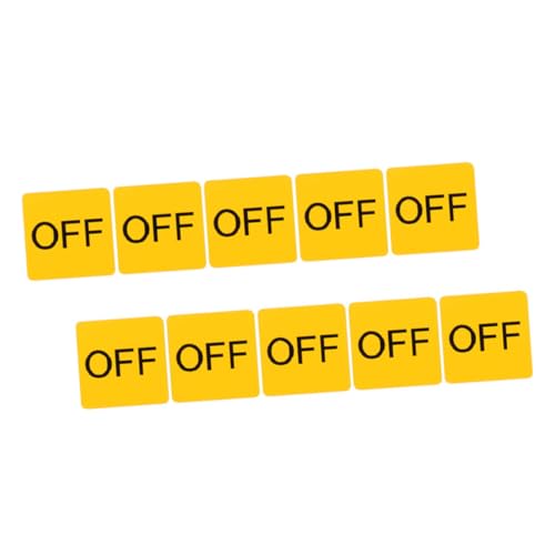 FUNNETOYU 10 Blatt Warnaufkleber Off Label Selbstklebende Sicherheitsmarkierung für Schalter und Geräte Material Starke Haftung Gelb Schwarz Praktische Schutzaufkleber für Zuhause und Büro FUNNETOYU 10 Blatt Warnaufkleber Off Label Selbstklebende Sicherheitsmarkierung für Schalter und Geräte Material Starke Haftung Gelb Schwarz Praktische Schutzaufkleber für Zuhause und Büro von FUNNETOYU