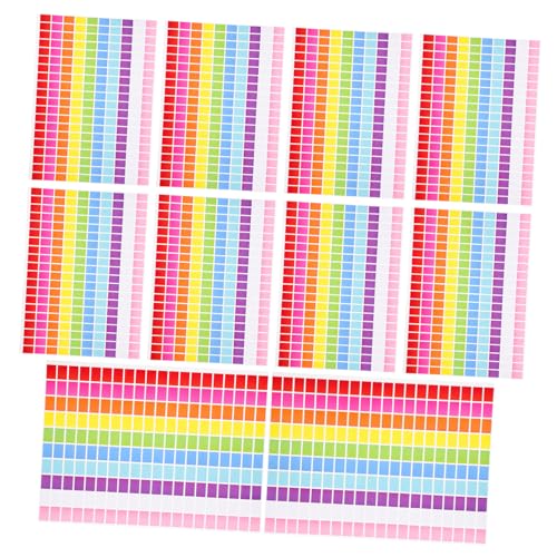 FUNNETOYU 10 Blatt farbige Aufkleber Etiketten rechteckig sortiert die Büroaufkleber Farbe Farbcodierte Aufkleber Kleberaufkleber Aufkleber zur Farbsortierung Qualität FUNNETOYU 10 Blatt farbige Aufkleber Etiketten rechteckig sortiert die Büroaufkleber Farbe Farbcodierte Aufkleber Kleberaufkleber Aufkleber zur Farbsortierung Qualität von FUNNETOYU
