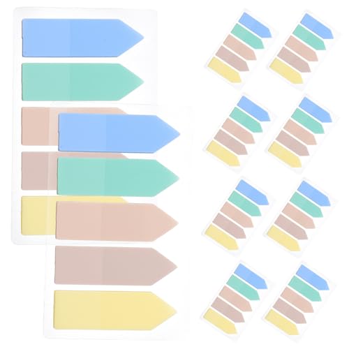 FUNNETOYU 10 Sätze Haftmarker mit Bunten Pfeilen Selbstklebende Index Tabs für Lesezeichen und Notizen Praktische Seitenmarkierungen für Schule und Büro Farben von FUNNETOYU