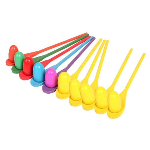 FUNNETOYU 10 Sätze Teiliges Holz Eierlöffel Staffelspiel Buntes Balancespielzeug für Sensorisches Trainingsspielzeug für Kindergarten Geeignet für Familienpicknick Geburtstag und Schulspiele FUNNETOYU 10 Sätze Teiliges Holz Eierlöffel Staffelspiel Buntes Balancespielzeug für Sensorisches Trainingsspielzeug für Kindergarten Geeignet für Familienpicknick Geburtstag und Schulspiele von FUNNETOYU