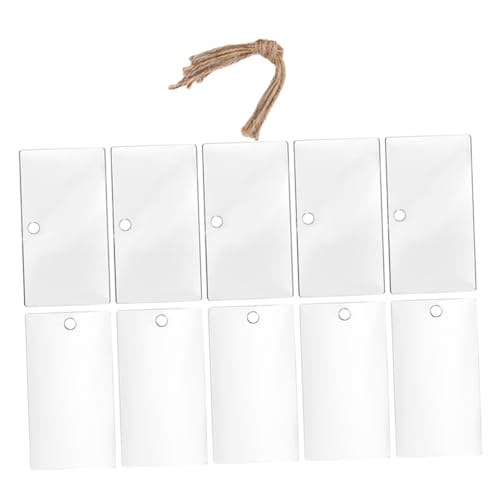 FUNNETOYU 10 Stück Acryl-Etikett Hanging -Tags beschreibbares Etikett hängende Etiketten kleine leere Etiketten leere Etiketten-Display-Tags Speicher -Tags klare Tags Hanfseil Transparent FUNNETOYU 10 Stück Acryl-Etikett Hanging -Tags beschreibbares Etikett hängende Etiketten kleine leere Etiketten leere Etiketten-Display-Tags Speicher -Tags klare Tags Hanfseil Transparent von FUNNETOYU
