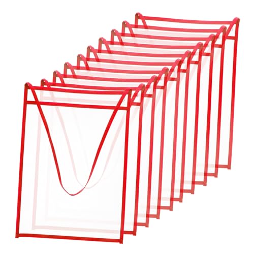 FUNNETOYU 10 Stück Aktenhalter Unterlagen Stationäre Lieferungen Löschbar Übergroße, Trocken Abwischbare Taschen Datei Hängeregistertaschen Aktenaufbewahrungstaschen Rot Polyester FUNNETOYU 10 Stück Aktenhalter Unterlagen Stationäre Lieferungen Löschbar Übergroße, Trocken Abwischbare Taschen Datei Hängeregistertaschen Aktenaufbewahrungstaschen Rot Polyester von FUNNETOYU