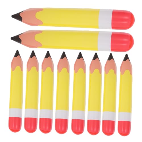FUNNETOYU 10 Stück Aufblasbare Bleistift Deko Lustige Geburtstagsfeier Dekoration PVC Bleistift Luftballons für Party Zubehör Gelb für Schul und Gartenfeiern FUNNETOYU 10 Stück Aufblasbare Bleistift Deko Lustige Geburtstagsfeier Dekoration PVC Bleistift Luftballons für Party Zubehör Gelb für Schul und Gartenfeiern von FUNNETOYU