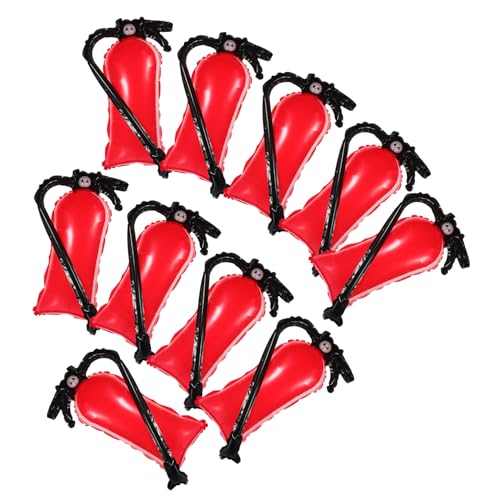 FUNNETOYU 10 Stück Feuerlöscherballon Party Weiß Metallisch Wiederverwendbar Mega Glücklich Geformt Löschballon Partei Aufblasbar Rosa Formen Schwebend Füllballons Blau Aluminiumfolie Rot von FUNNETOYU